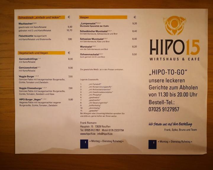 Hipo 15, Wirtshaus